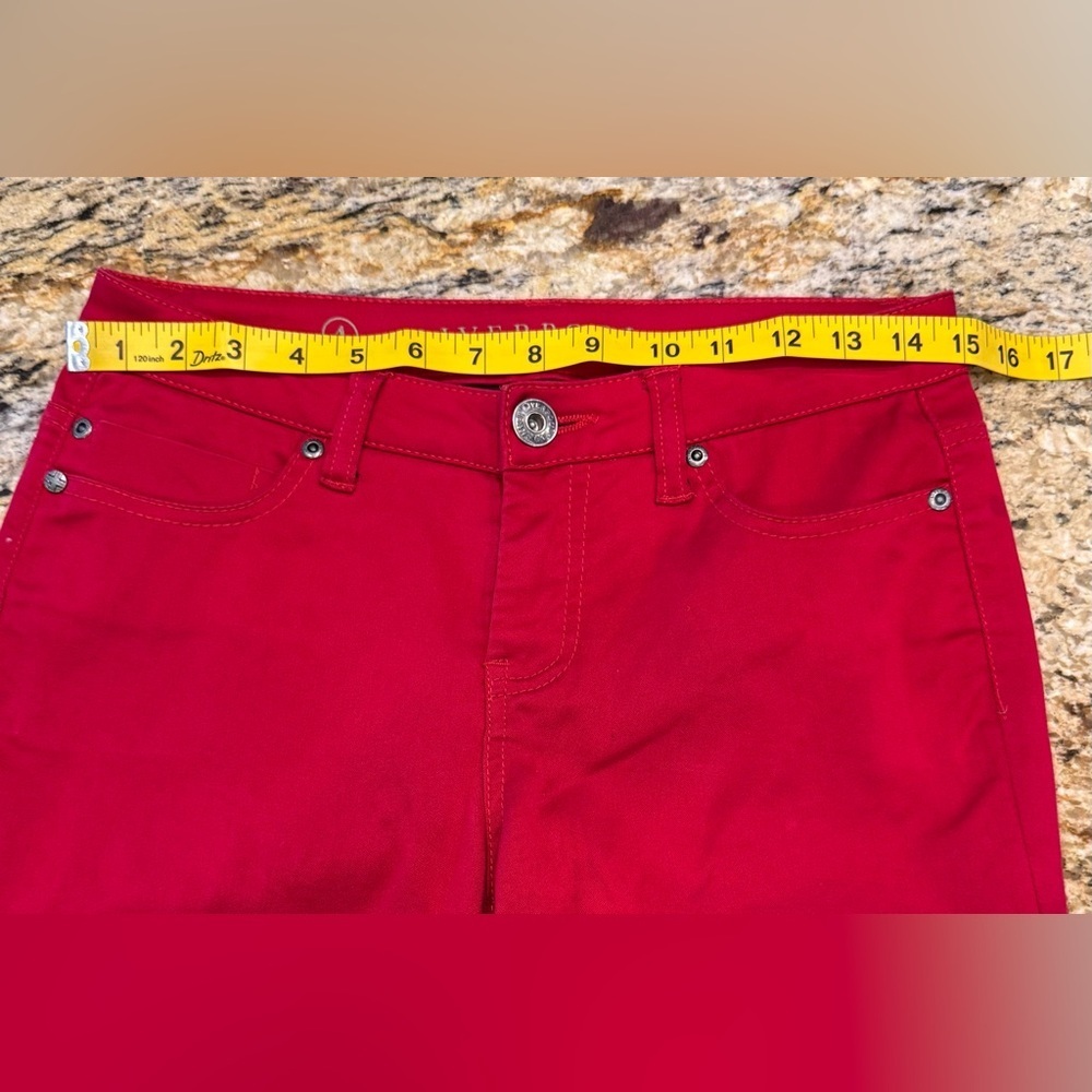 Liverpool Jean Company Michelle’s Capri Women Red Stretch Size 4 - Picture 8 of 10
